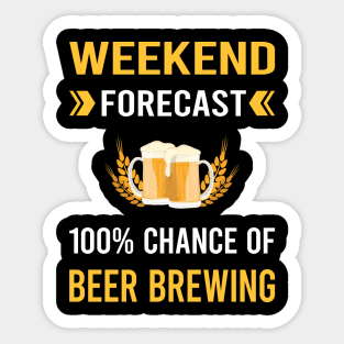 Weekend Forecast Beer Brewing Sticker